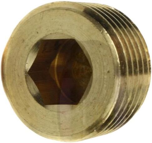 50136 قابس سداسي عشري غارق لعداد الضاغط - لأجزاء الأنظمة الهوائية لضاغط الهواء 50136-2 حزمة - قابس مقبس سداسي داخلي - 1/2 بوصة نحاس صلب ذكر NPT خيط 1200 PSI 2-Pack أصفر in Kuwait