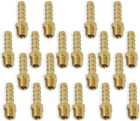 20PCS 1/4(6mm) Barb to 1/8 Male PT Brass Fitting, Enhanced Resistance to Corrosion and Abrasion, Temperature Proof, Long Service Life, Optimal Quality in Saudi Arabia