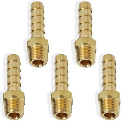 20PCS 1/4(6mm) Barb to 1/8 Male PT Brass Fitting, Enhanced Resistance to Corrosion and Abrasion, Temperature Proof, Long Service Life, Optimal Quality in Saudi Arabia