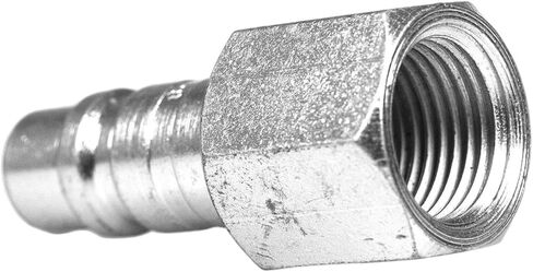 قابس طراز G للضاغط 1858 - لاستبدال أجزاء أنظمة الأنابيب الهوائية من ميلتون - قابس فولاذي سريع التحرير - 1/2 بوصة أنثى NPT 1/2 بوصة هيكل 99 SCFM 300 PSI الطول: 2.39 بوصة فضي in Kuwait