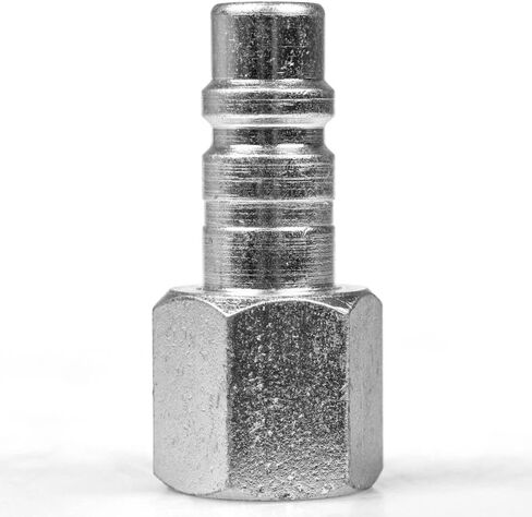 قابس طراز G للضاغط 1858 - لاستبدال أجزاء أنظمة الأنابيب الهوائية من ميلتون - قابس فولاذي سريع التحرير - 1/2 بوصة أنثى NPT 1/2 بوصة هيكل 99 SCFM 300 PSI الطول: 2.39 بوصة فضي in Kuwait