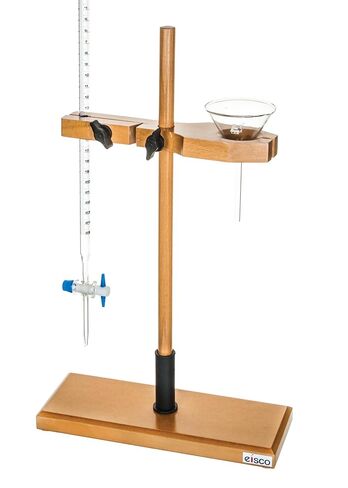 EISCO Funnel and Burette Combined Stand, Polished Wood in Saudi Arabia