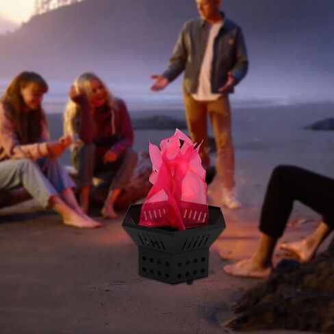 4000 دورة في الدقيقة لهب النار الخفيفة آلة 2 LED ثلاثية الأبعاد لهب صناعي وهمي مصباح كهربائي وهمي مصباح نار المعسكر تأثير جو المسرح لهب نار وهمي لتزيين حفلات عيد الميلاد والهالوين in Kuwait