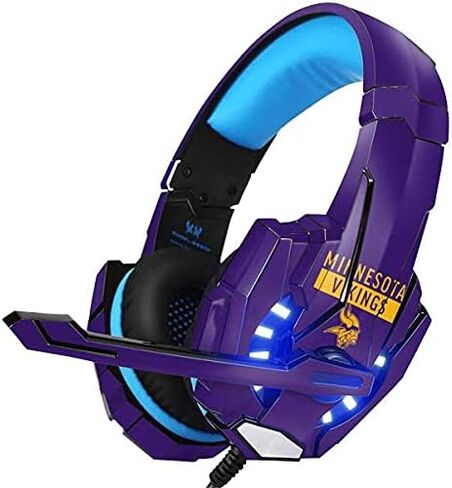 Skinit Decal Skin Compatible with BENGOO G9000 Gaming Headset - Officially Licensed NFL Minnesota Vikings Purple Performance Series Design in Saudi Arabia