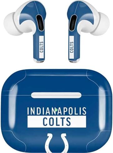 Skinit Decal Audio Skin Compatible with AirPods Pro 2nd Gen - Officially Licensed NFL Indianapolis Colts Blue Performance Series Design in Saudi Arabia