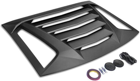 IKON MOTORSPORTS, Rear Window Louver Compatible with 2011-2023 Dodge Charger, Carbon Fiber Print Sun Shade Cover Windshield Scoop, 2012 2013 2014 2015 2016 2017 2018 2019 2020 in Saudi Arabia