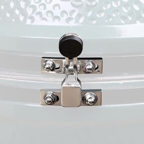 Vankey Latch Assembly for Large Big Size Green Egg, Zinc Alloy Hinge Band Latch Assembly Replacement Parts to Improve Seal, Compatible with Fiberglass Gasket, One-Handed Operation in Kuwait