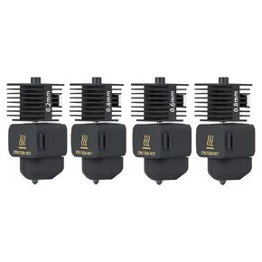 4-Pack Upgraded Hotend Kit for Bambu Lab A1/A1 Mini 3D Printer – 0.2/0.4/0.6/0.8mm Hardened Steel Nozzles, Magnetic Quick-Swap Design, 500°C High-Temp Resistance, Compatible with PLA/ABS/PETG/TPU in Kuwait