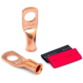 Wirefy 8 Gauge 5/16 "عروات سلكية - عروات كابلات نحاسية - موصلات أسلاك البطارية - أطراف حلقية - أطراف كابلات بطارية مجعدة - 10 قطع in Kuwait