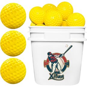 13 قطعة من الكرات اللينة مقاس 12 بوصة لآلات الرمي والتدريب - كرات تدريب الكرة اللينة الإسفنجية عالية الكثافة مع سطح مدمل - آمنة للاستخدام الداخلي/الخارجي للضرب والميدان ومثاقب الضرب in Kuwait