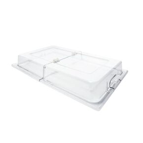 PLRCF001H Chafer Dome Cover, Rectangular, hinged, Dual Sided Handles, Polycarbonate, Clear (for Full Size 8 qt. chafers) in Kuwait
