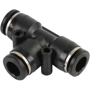 Pneumatic Fittings Compressor Pipe Tube Hose Connector 4mm 6mm 8mm 10mm 12mm PE 1Pcs(PE(Black),16mm) in Kuwait