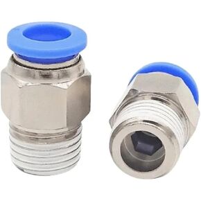 Pneumatic Quick Coupling 1/8 1/4 3/8 1/2 Thread PU Hose Pipe 4 6 8 10 12MM PC 10Pcs(PC12-N01) in Saudi Arabia