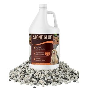 Stone Glue 1 Gallon – Heavy-Duty Acrylic Landscape Adhesive for Stone, Gravel & Rock Beds | Weather-Resistant Outdoor Bonding Seal | Kid & Pet Safe | Made in USA Contractor Grade in Kuwait