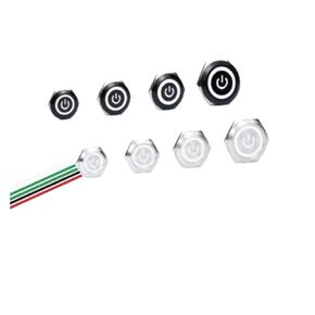 1PCS 19/22/25/30mm Ultra Short LED Light Metal Push Button Switch with Wire 3-6V 12-24V Momentary Reset Waterproof Stainless Steel(White Power,3-6V,30mm-Silver Shell) in Kuwait