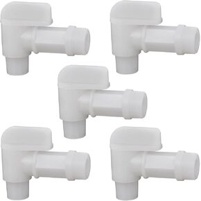 Spigot Faucet Drum Faucet, White Flow 3/4 Plastic Faucet Spigot for 5, 6 Gallon Plastic Drums, Durable Polyethylene Material Barrel Faucet Replacement Spigot,1 Inch Thread Size, 5-Pack in Kuwait