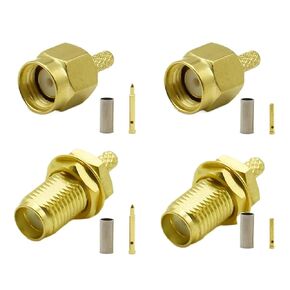 SMA RP ذكر المقابس أنثى اقناع موصل تجعيد ل RG174 RG316 RG178 RG179 LMR100 كابل النحاس (Type1، 2PCS) in Kuwait