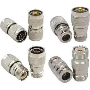 PL259 SO239 UHF جاك إلى N نوع المقابس ذكر/أنثى موصل محوري راديو محور محول عدة محول مستقيم النحاس (Type2، 1 قطعة) in Kuwait