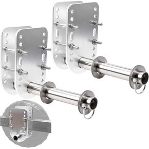 2 Pack Adjustable Boat Lift Installation Wheel Kit, Heavy Duty Adjustable Bracket Fit Universal Lifts and Dock Shafts, Fits Most 2" to 4" Trailer Beams in Kuwait