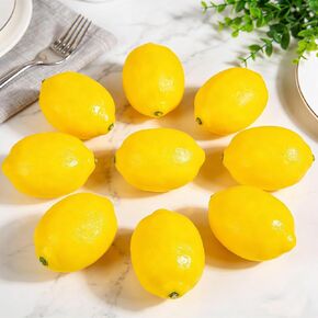 20pcs الليمون الاصطناعي ، فاكهة واقعية ليمون مزيفة ، زخارف الليمون الواقعية ، الدعائم الفوتوغرافية لحفلات الفاكهة الصيفية ، طاولة المطبخ المنزلي in Kuwait