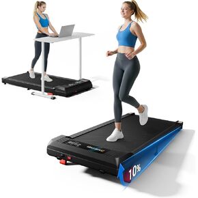 Walking Pad Under Desk Treadmill with Incline for Home Office, 2.5HP Portable Walking Pad Treadmill with 280 Lbs Weight Capacity, Remote Control, LED Display in Saudi Arabia