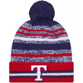 قبعة بيسبول متماسكة مخططة بأساور من New Era Onfield Sport قبعة بوم - قبعة MLB Cheer Winter Knit Toque in Kuwait