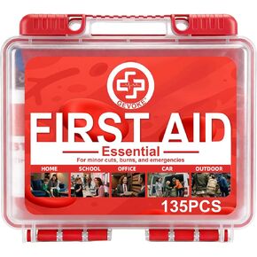 مجموعة الإسعافات الأولية الاحترافية - طقم طبي مكون من 310 قطعة للمنزل والسيارة والتخييم والسفر والمشي لمسافات طويلة والشاحنات والمكتب والرياضة والمركبات وحالات الطوارئ الخارجية in Kuwait