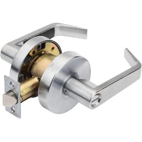 Dynasty Hardware AUG-00-26D Grade 2 Commercial Duty Office Door Keyed Lever Lockset, ADA, Satin Chrome Finish in Kuwait