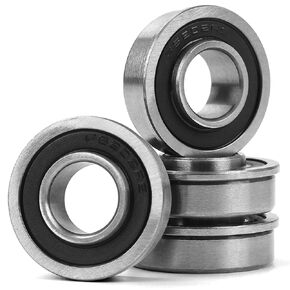(4 Pack) GICOOL 5/8" Bore Flanged Deep Groove Ball Bearing, 16mm ID x 35mm OD x 13mm W Sealed 9Cr18 Steel Bearing for Wheelbarrow, Lawn Mower, Garden Cart, Hand Truck Tire and Wheel Parts Replacements in Kuwait