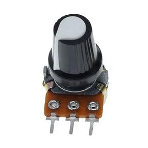 مقياس الجهد الدوراني المستدق الخطي WH148، 15 ملم 3 دبابيس مع غطاء AG2 أبيض، مجموعة 5 قطع (100 كيلو أوم 5 مجموعات) in Kuwait