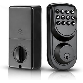 Electronic Passwords Keyless Entry Door Locks Smart Deadbolt Metal Lock Auto Time Delay Locking Secure Durable Low Battery Alert Type-C Port for Emergency Charging in Saudi Arabia