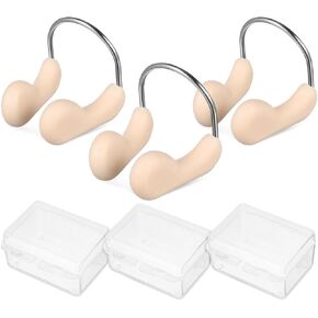IMIKEYA Waterproof Swimming Nose Clips for Adults - 3PCS Nose Plugs for Swimming - Ideal Freediving Training and Beginners Comfortable Fit Men and Women in Saudi Arabia