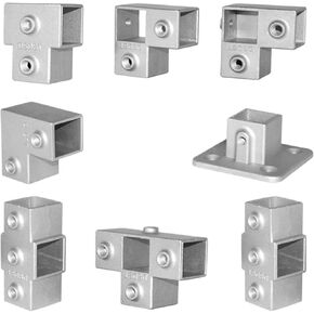 20X20mm مربع الأنابيب موصل مشبك الكوع التوصيل الثابتة شفة مقعد الصلب تركيب مشترك (20x20mm-5T) in Kuwait