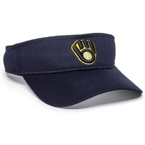 OC Sports Outdoor Cap Co Team Mlb-185 Team Baseball Visor Milwaukee Brewers One Size Fits Most in Kuwait