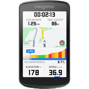 كمبيوتر الدراجة الذكي Magene C706 بنظام تحديد المواقع العالمي - شاشة لمس ملونة مقاس 3.3 بوصة مع نظام ملاحة دون الاتصال بالإنترنت، وتوجيه صوتي، وFreeride ClimbPro، وقطاعات حية، وكمبيوتر لركوب الدراجات GNSS ثنائي النطاق in Kuwait