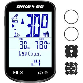 Wireless Bike Computer GPS Bundle, Speedometer & Odometer, Cadence Sensor, Auto Backlight & Auto Stop, IPX7 Waterproof, 2.6" LCD Display in Kuwait