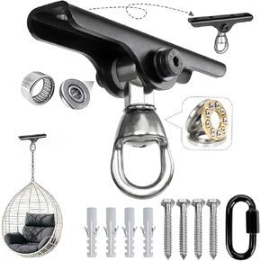 Heavy Punching Bag Hanger | Wall/Ceiling Mount Hook with 180° / 360° Rotation | Wood Beam Holder for Boxing, Weight Training, Aerial Yoga Swing & Hammock in Kuwait