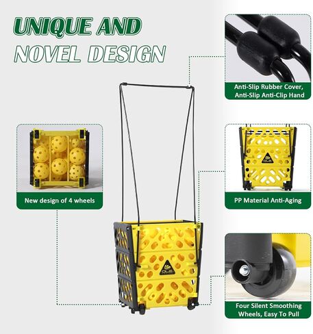 Pickleball Hopper Collector, 40 Pickleball Balls Capacity, Lightweight Pickleball Picker Upper, Pickleball Picking Ball Picking Tool. in Kuwait