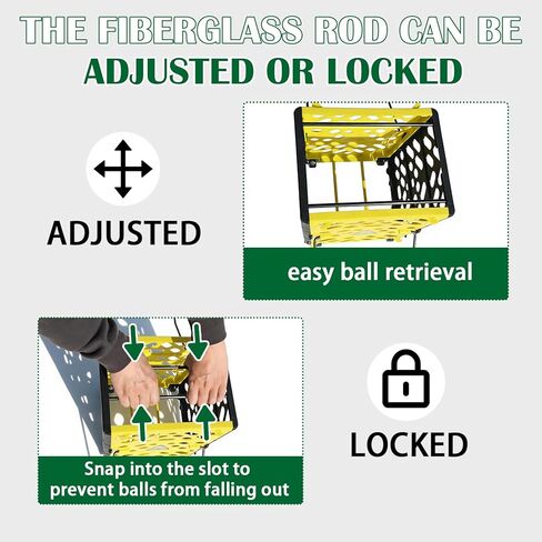 Pickleball Hopper Collector, 40 Pickleball Balls Capacity, Lightweight Pickleball Picker Upper, Pickleball Picking Ball Picking Tool. in Kuwait