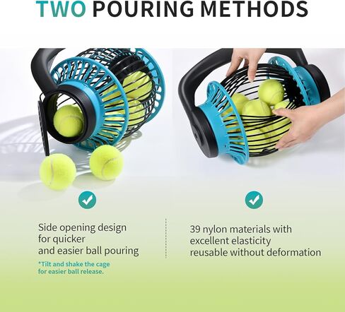 Tennis Ball Hopper Roller, Portable Tennis Ball Collector, No-Bend Tennis Hopper, Quick-Rolling Tennis Ball Picker Upper, 26-51" Telescopic Golf Ball Retriever in Saudi Arabia