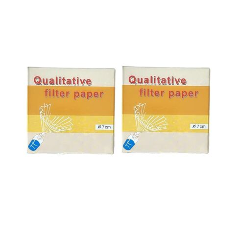 2 حزمة 70 مم 15-20 ميكرومتر ورق ترشيح نوعي OD 7 سم سرعة متوسطة إجمالي 200 ورقة in Kuwait