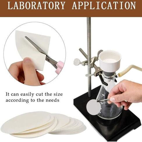 Round Qualitative Filter Paper, Ashless, 8cm, Medium Flow Rate for Laboratory Filtration, Chemistry, Biology, Food Testing, 100 Sheets,Medium Speed,8cm（100pcs） in Saudi Arabia