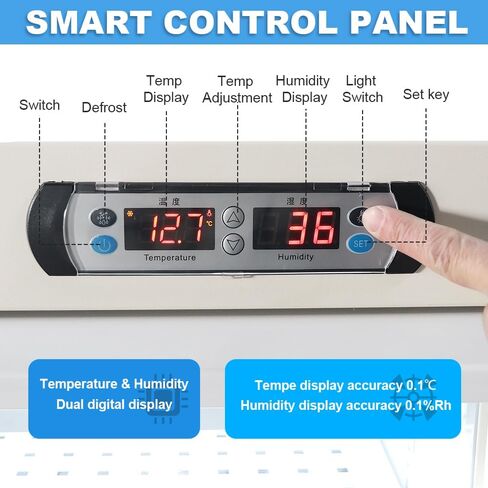 1.77Cu. Ft, 2-8℃ Countertop Compact Vaccine Commercial All-refrigerator, Lab Refrigerator, Designed for Pharmacy, Medicine, Vaccine Storage,Glass Door, Automatic Defrost, Digital Thermostat in Kuwait