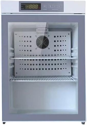 HNZXIB 4.6 cu ft 2-8℃ Medical Laboratory Refrigerator with Lock Led Light Medical Lab Fridge Refrigerator 80W Electrically Heated Tempered Glass Door High Low Temperature Alarm Auto-defrosting 110V in Saudi Arabia