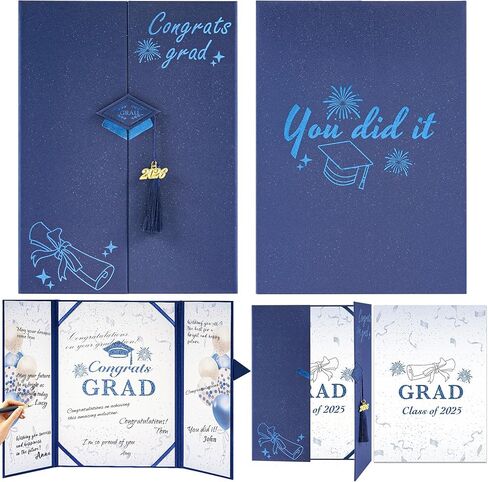 دفتر ضيوف Aygxu Graduation Cook 2025-Guest لحفل التخرج ، كتاب توقيعه الذهبي الأسود مع شرابة فئة 2025 زخارف الحفلات الدراسات العليا ، دفتر ضيوف توقيع التخرج in Kuwait