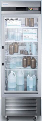 Summit Appliance ARG23ML Pharma-Vac Performance Series 23 Cu.Ft. Upright Pharmacy Refrigerator with Glass Door, Automatic Defrost, Digital Thermostat and Stainless Steel Cabinet in Kuwait