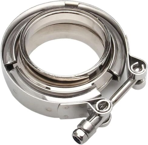 304 Stainless Steel 1.5~6 Inch 51 63 76 mm Quick Release V Band Clamp Turbo Exhaust Pipe Male Female Flange V Clamp Kit(4inch) in Saudi Arabia