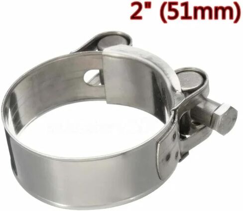 2-inch Motorcycle Exhaust Clamp Kit Band Exhaust Pipe Clamp Calipers Stainless Steel Rear Exhaust Clamp Kit 593935 51-61mm in Saudi Arabia