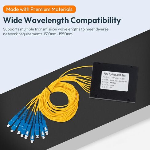 SC/UPC PLC Fiber Optic Splitter 1x8, Optic Fiber Splitter for Home Wiring, LAN, Network Rooms, Fiber Distribution Box in Saudi Arabia