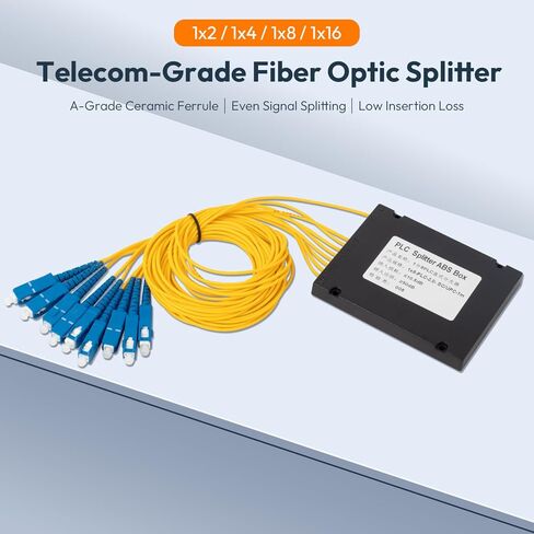 SC/UPC PLC Fiber Optic Splitter 1x8, Optic Fiber Splitter for Home Wiring, LAN, Network Rooms, Fiber Distribution Box in Saudi Arabia
